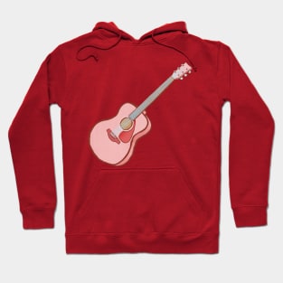 Pink acoustic guitar Hoodie